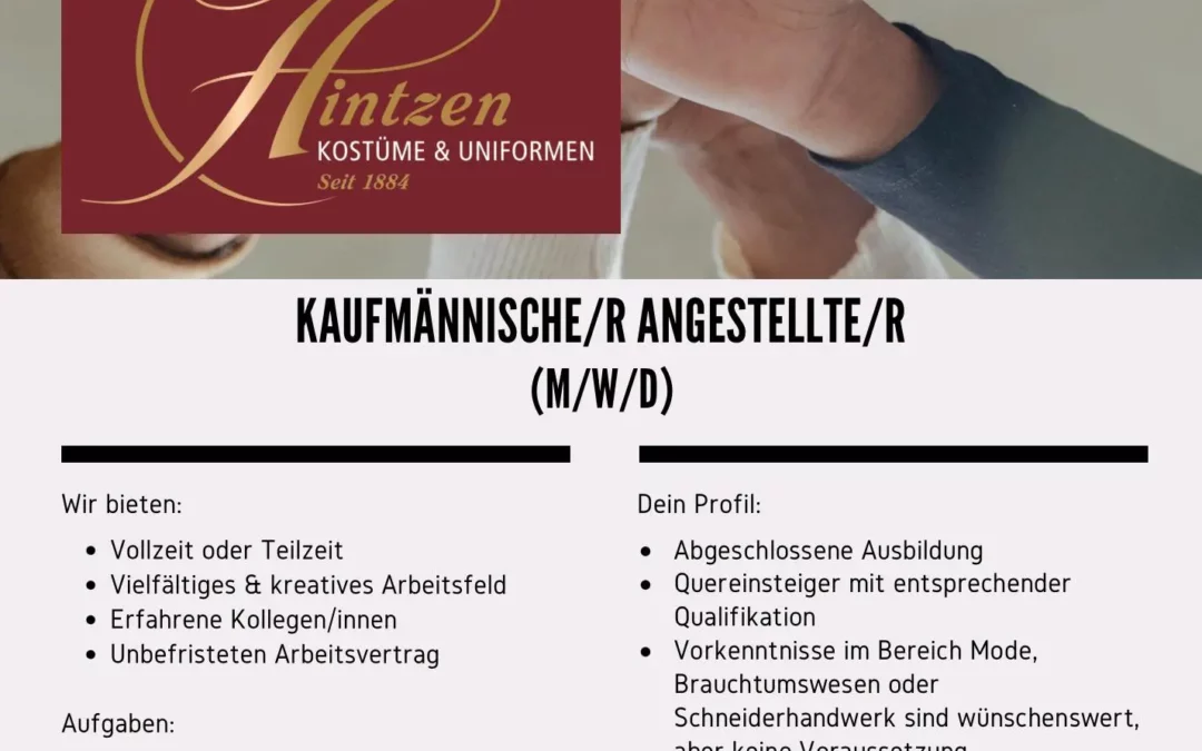 Kaufmännische/r Angestellte/r (m/w/d)