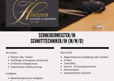 Schneidermeister/in oder Schnitttechniker/in (m/w/d)